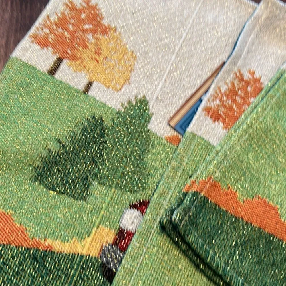 Home Collection Set of 4 Tapestry Cotton Blend Placemats “Harvest Blessings”